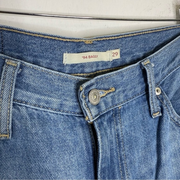 Levi’s ’94 Baggy Jeans Women’s Size 29 Distressed Blue Denim High Rise - Picture 6 of 7